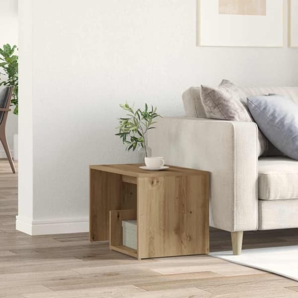 vidaXL sidebord 59x36x38 cm konstrueret træ kunsteg