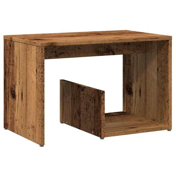vidaXL Sivupöytä vanhaa puuta 59x36x38 cm lastulevy