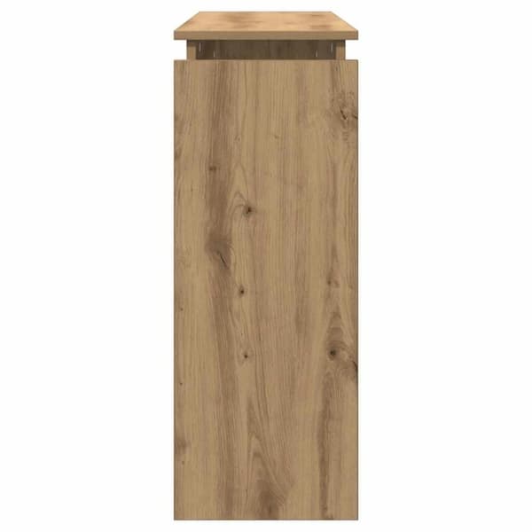 vidaXL Konsolbord artisan ek 102x30x80 cm konstruerat trä