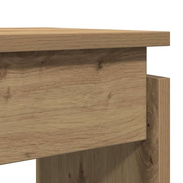 vidaXL Konsolbord artisan ek 102x30x80 cm konstruerat trä