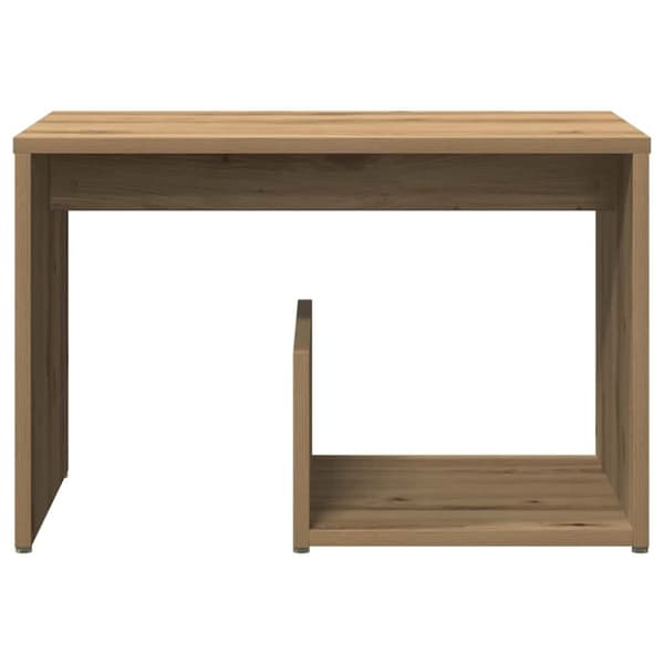 vidaXL Sidobord artisan ek 59x36x38 cm konstruerat trä