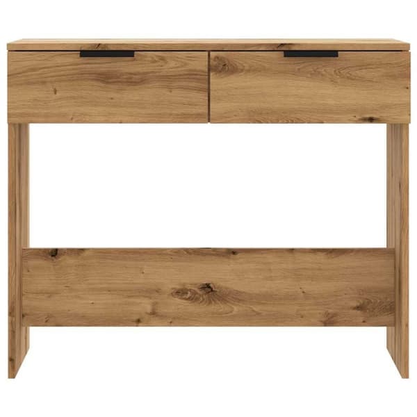 vidaXL Konsolbord artisan ek 90x36x75 cm konstruerat trä
