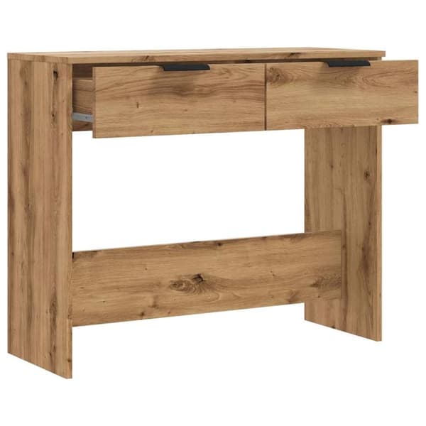 vidaXL Konsolbord artisan ek 90x36x75 cm konstruerat trä