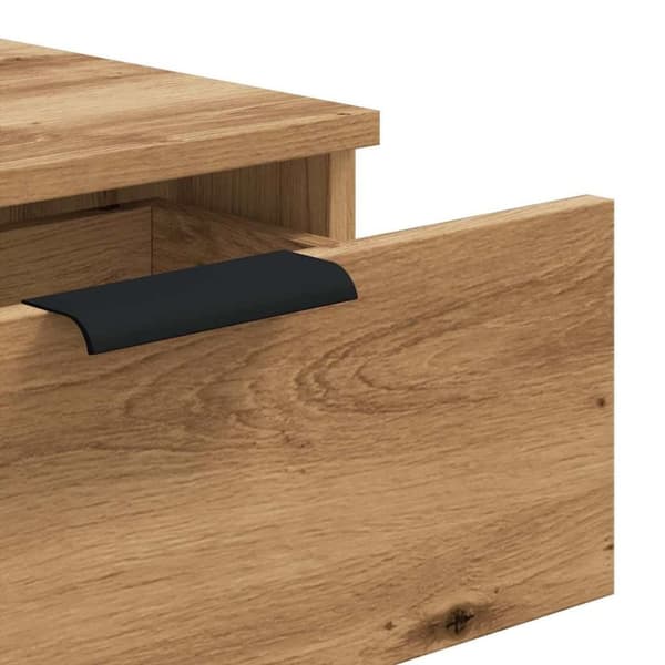 vidaXL Konsolbord artisan ek 90x36x75 cm konstruerat trä