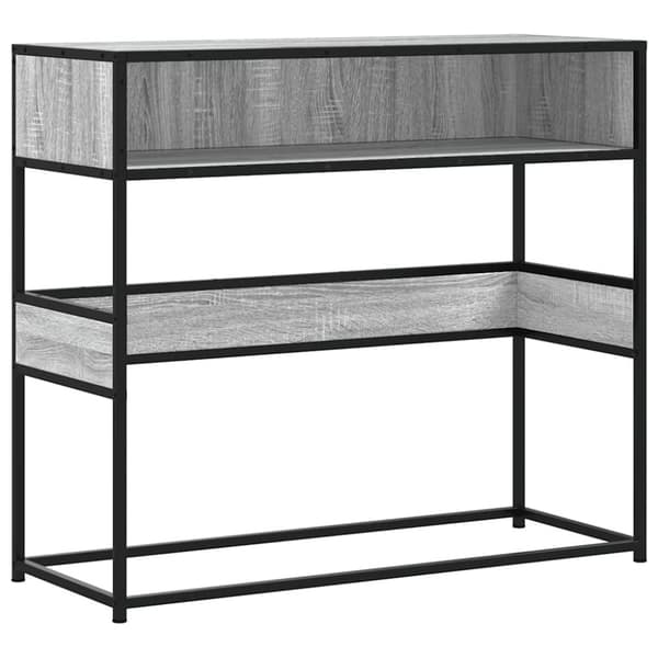 vidaXL konsolbord 90x35x80 cm konstrueret træ grå sonoma-eg