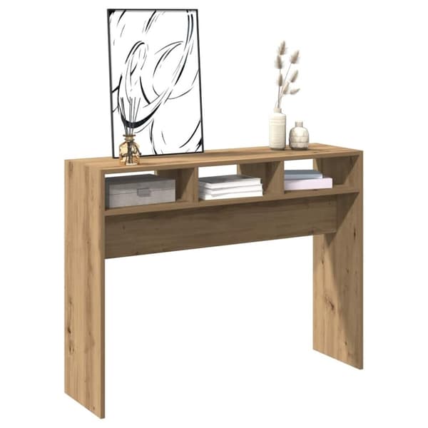 vidaXL Konsollbord artisan eik 105x30x80 cm konstruert tre