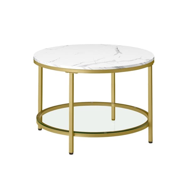 Sofabord-2 niveauer-glasplademarble sort-blæk sort sort