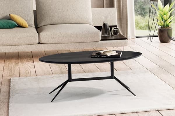 Rootz Oval sohvapöytä - Moderni muotoilu - Luonnollinen puun syy - Ainutlaatuinen käsintehty käsityö - 90cm x 50cm x 35cm