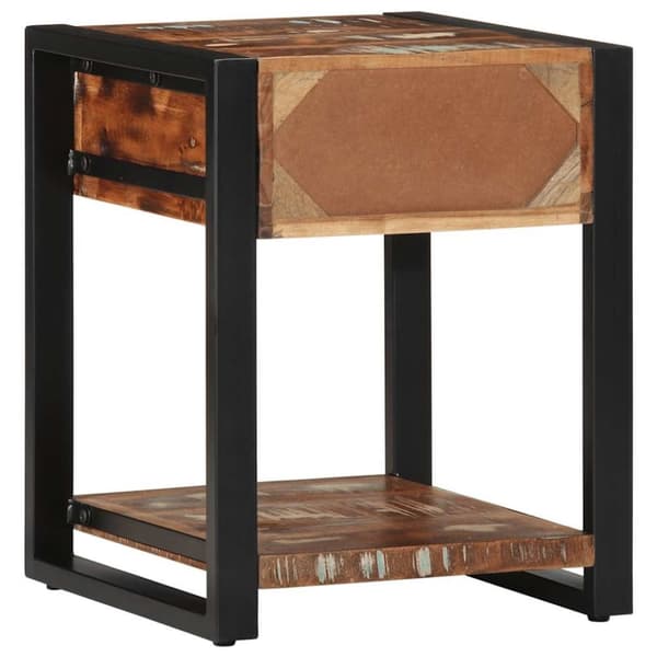 vidaXL Sidebord flerfarget 40x40x50 cm gjenvunnet heltre