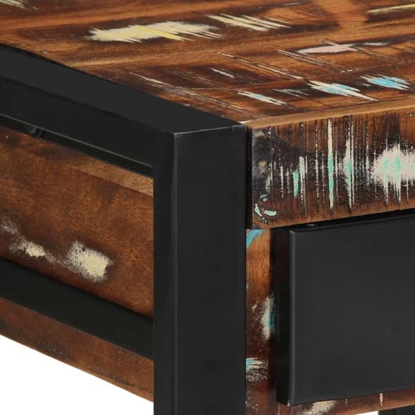 vidaXL Sidebord flerfarget 40x40x50 cm gjenvunnet heltre