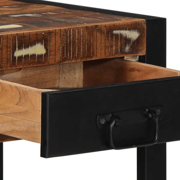 vidaXL Sidebord flerfarget 40x40x50 cm gjenvunnet heltre