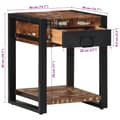 Miniatyrbilde 10 av 11: vidaXL Sidebord flerfarget 40x40x50 cm gjenvunnet heltre