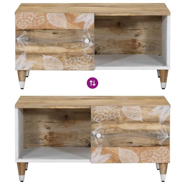 vidaXL Salongbord 80x50x40 cm heltre furu