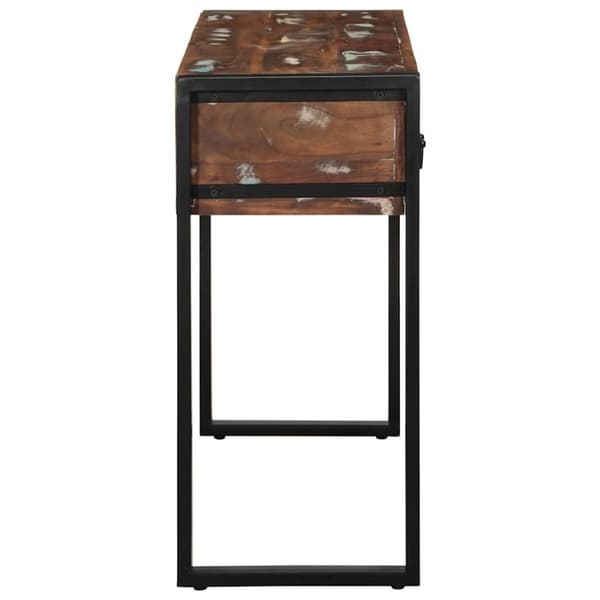 vidaXL Konsollbord flerfarget 100x35x75 cm gjenvunnet heltre