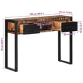 Miniatyrbilde 10 av 11: vidaXL Konsollbord flerfarget 100x35x75 cm gjenvunnet heltre