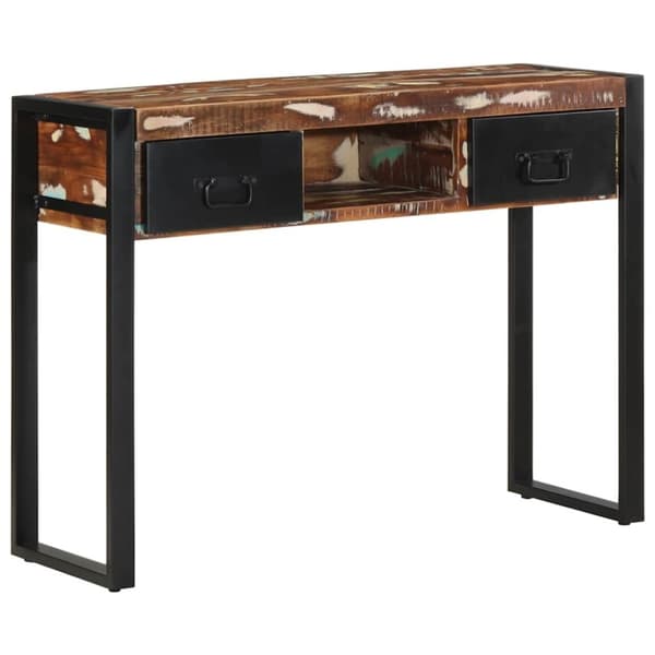 vidaXL Konsollbord flerfarget 100x35x75 cm gjenvunnet heltre