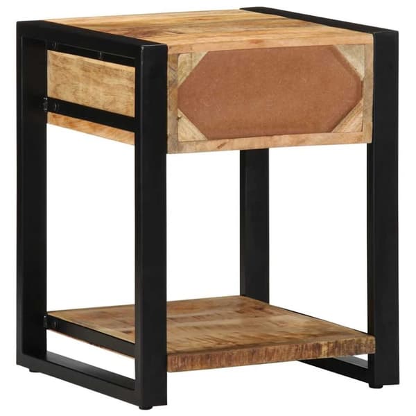 vidaXL Sidebord 40x40x50 cm grovt heltre mango