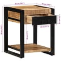 Miniatyrbilde 10 av 11: vidaXL Sidebord 40x40x50 cm grovt heltre mango