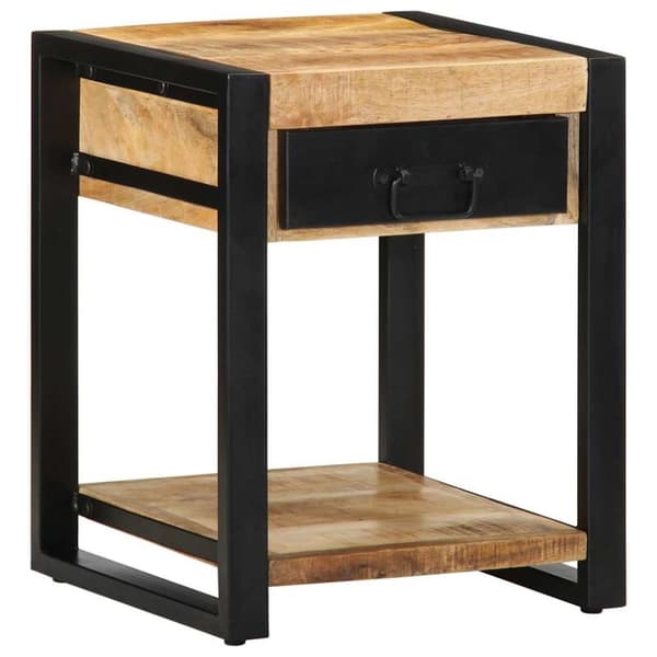 vidaXL Sidebord 40x40x50 cm grovt heltre mango