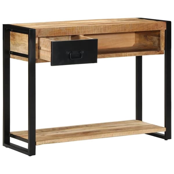 vidaXL Konsollbord 100x35x75 cm grovt heltre mangotre