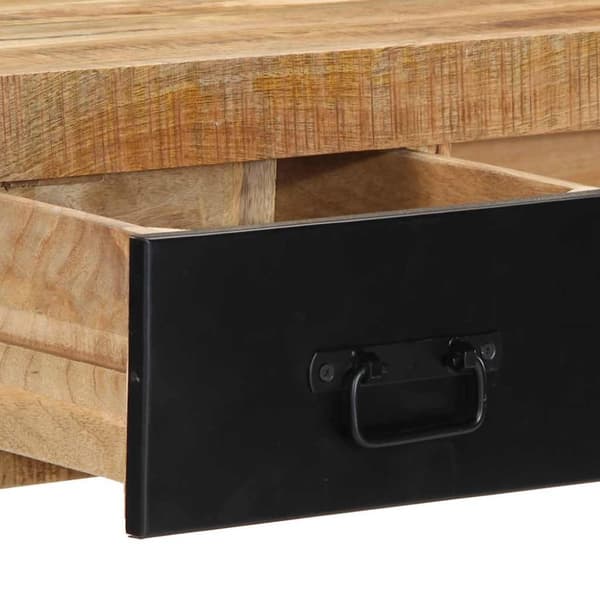 vidaXL Konsollbord 100x35x75 cm grovt heltre mangotre