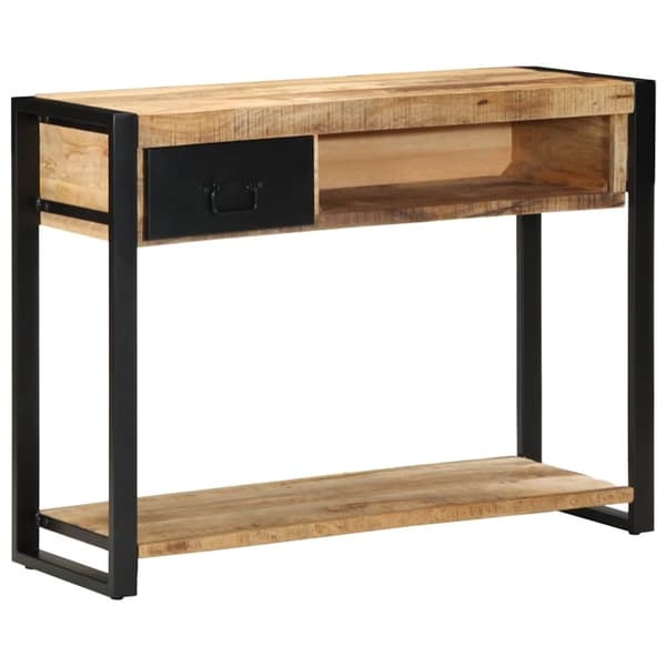 vidaXL Konsollbord 100x35x75 cm grovt heltre mangotre