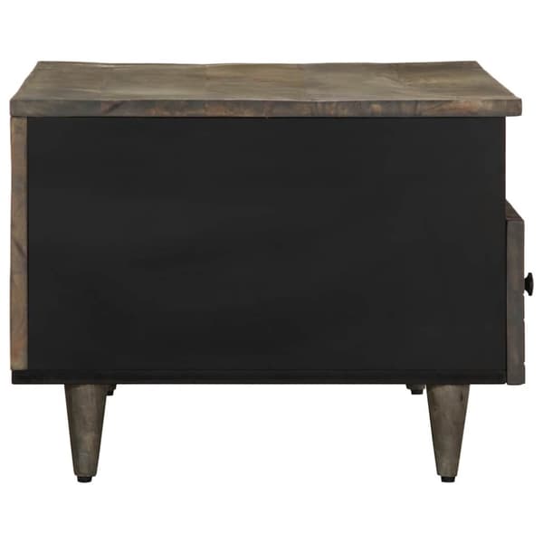 vidaXL Salongbord lysegrå 80x54x40 cm heltre furu