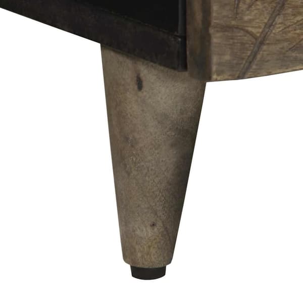 vidaXL Salongbord lysegrå 80x54x40 cm heltre furu