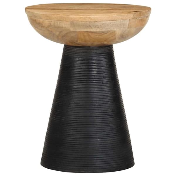 vidaXL Sidebord svart Ø37x45 cm heltre mango