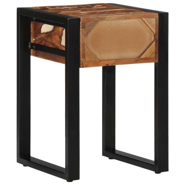 vidaXL Sidebord flerfarget 35x35x50 cm gjenvunnet heltre