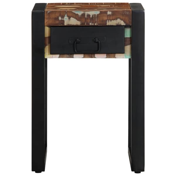 vidaXL Sidebord flerfarget 35x35x50 cm gjenvunnet heltre