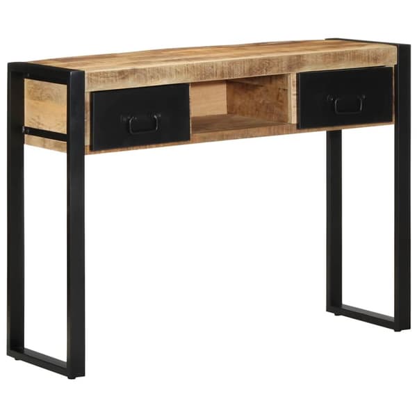 vidaXL Avlastningsbord 100x35x75 cm massivt grovt trä mango