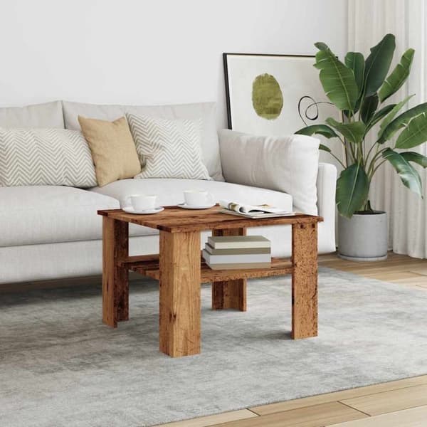 vidaXL Salongbord gammelt tre 60x60x42 cm konstruert tre