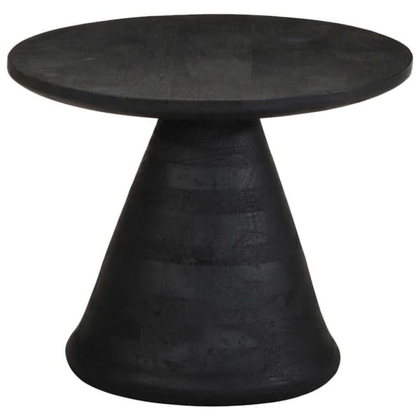 vidaXL Sidebord svart Ø50x40 cm heltre mango