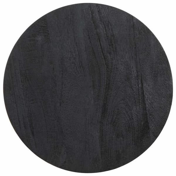 vidaXL Sidobord svart Ø40x40 cm massivt trä mango