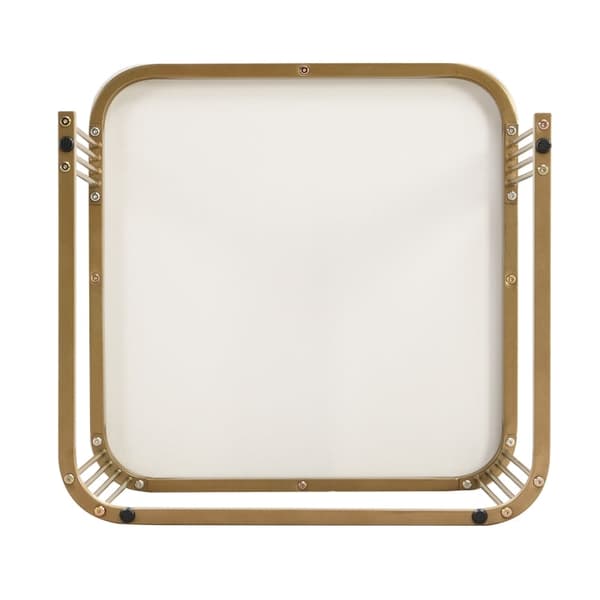 Rootz 2-delat soffbordsset - Byggbord - Högblank marmor - Extra förvaring - 60x60x45cm & 50x50x34cm