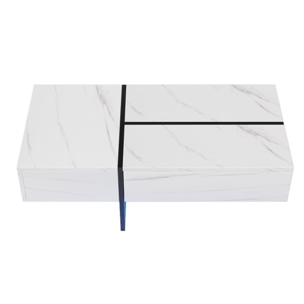 Rootz Soffbord - Elegant mittbord - Vardagsrumsbord - LED-belysningssystem - 100L x 50W x 34,5H cm
