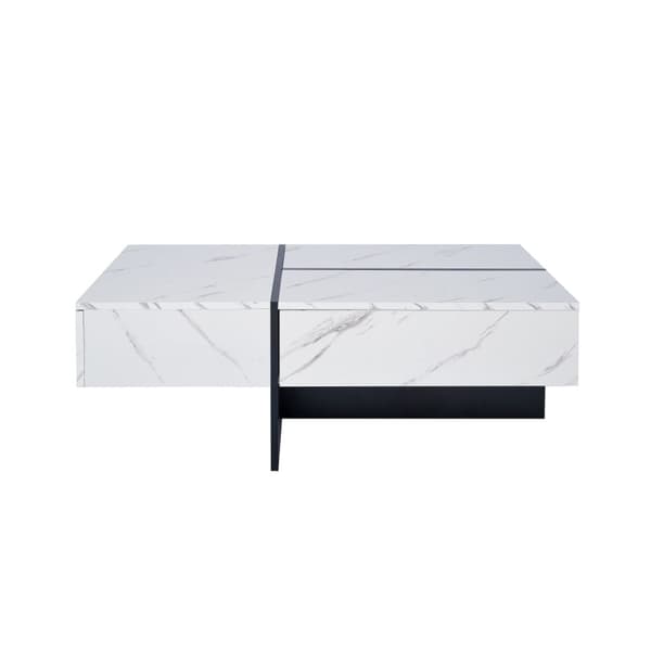 Rootz Soffbord - Elegant mittbord - Vardagsrumsbord - LED-belysningssystem - 100L x 50W x 34,5H cm