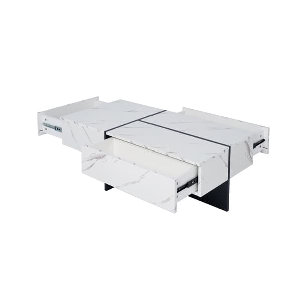 Rootz Soffbord - Elegant mittbord - Vardagsrumsbord - LED-belysningssystem - 100L x 50W x 34,5H cm