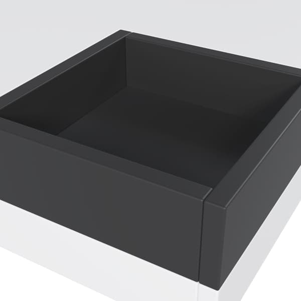 Rootz-sohvapöytä - Moderni olohuoneen pöytä - Kiiltävä pinta - Moniväriset LED-valot - 72cm x 72cm x 30cm - Irrotettava säilytyslaatikko