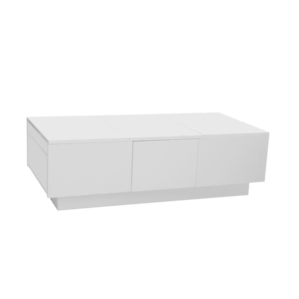 Rootz Soffbord - Vardagsrumsbord - Modernt mittpunkt - Dold förvaring - 100L x 50W x 31H cm