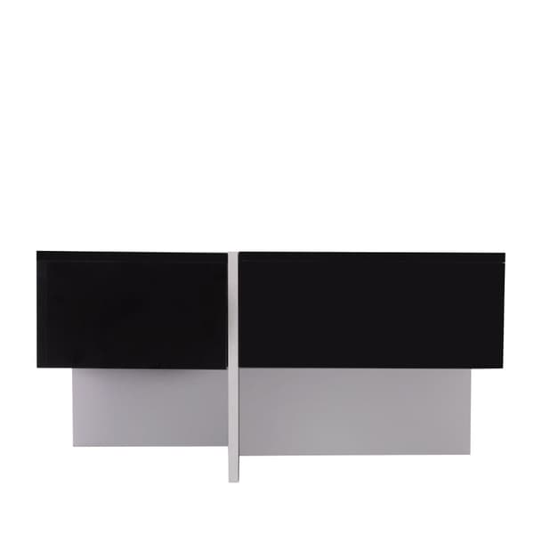 Rootzin kiiltävä sohvapöytä - Keskipöytä - Olohuoneen pöytä - Runsaasti säilytystilaa - 70L x 70W x 35K cm