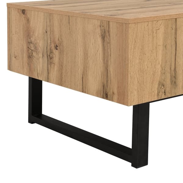 Rootz Modern sohvapöytä - Olohuoneen pöytä - Toimistopöytä - Piilotetut säilytyslokerot - 155L x 55W x 22K cm