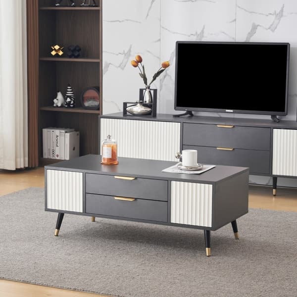 Rootz Modernt soffbord - Modernt bord - Snygga möbler - Gott om förvaring - 100L x 50W x 40H cm