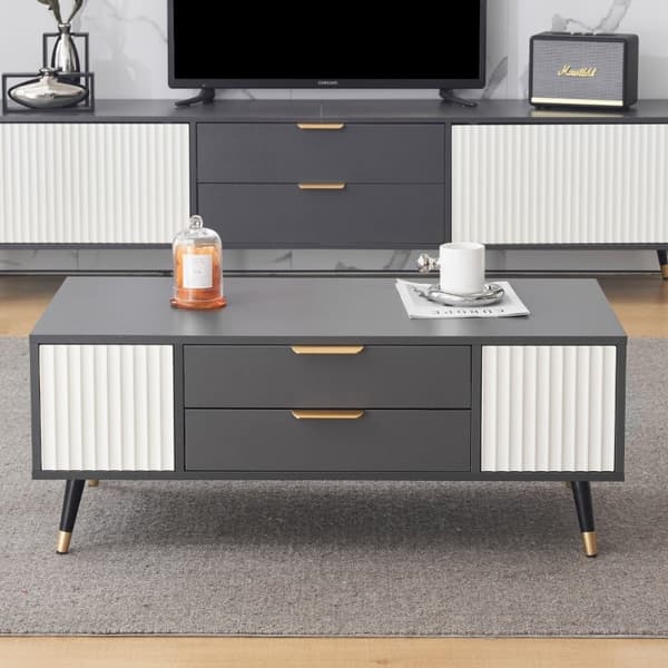 Rootz Modernt soffbord - Modernt bord - Snygga möbler - Gott om förvaring - 100L x 50W x 40H cm