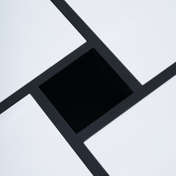 Rootz Modern Square -sohvapöytä - Tyylikäs keskipöytä - Tyylikäs olohuoneen pöytä - Kestävä lastulevy - 70cm x 70cm x 35cm