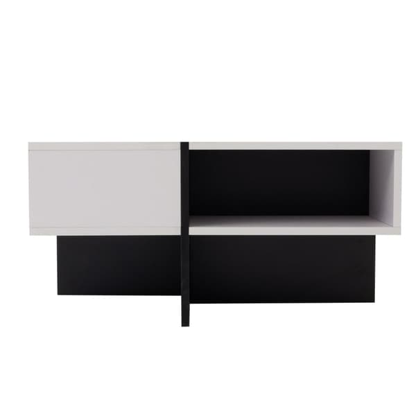 Rootz Modern Square -sohvapöytä - Tyylikäs keskipöytä - Tyylikäs olohuoneen pöytä - Kestävä lastulevy - 70cm x 70cm x 35cm
