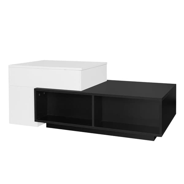 Rootz Lifting sohvapöytä - Säädettävä korkeus pöytä - Monipuolinen nostopöytä - Piilotettu säilytys - 115L x 50W x 43K cm