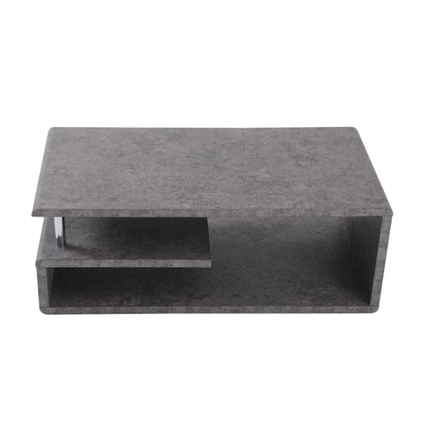Rootz Modern Sofabord - Cement Grå Bord - LED Lys Bord - Elegant Design - 110L x 55W x 40H cm