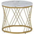 Miniatyrbillede 8 af 10: Rootz sæt med 2 moderne sofaborde - højglans marmor - indlejringsborde - 30 kg bæreevne - 70 cm x 70 cm x 45 cm